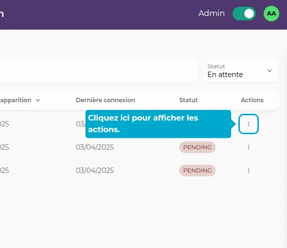 Bouton d&#39;action pour une application Shadow IT