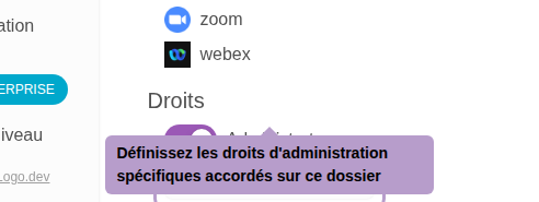 Legen Sie die spezifischen Administrationsrechte für diesen Ordner fest