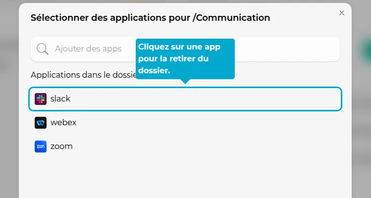 Ordnerseite-Apps-auswählen-App-Reihe