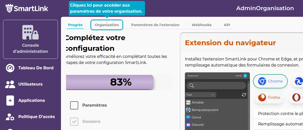 Organisationsregisterkarte