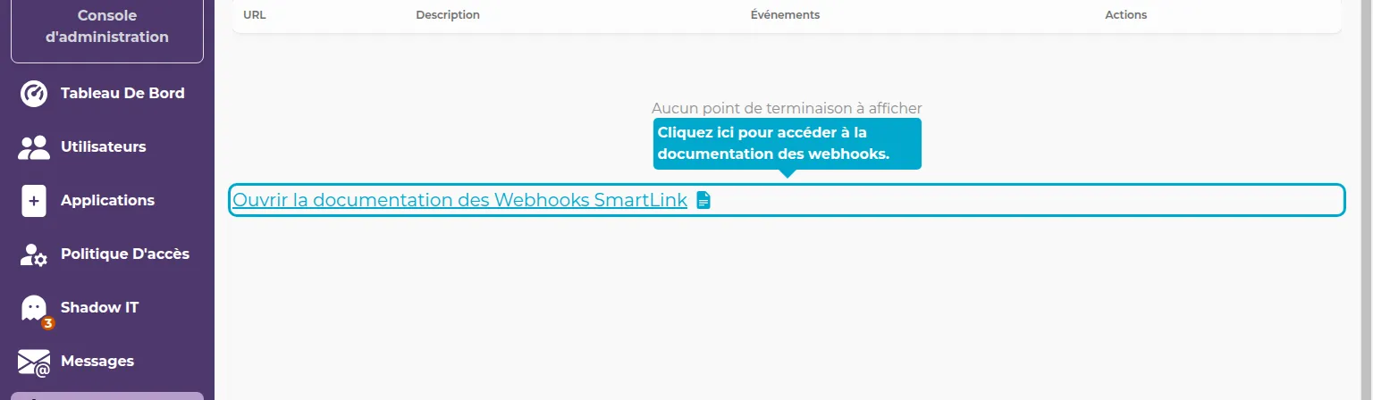 Webhooks-Dokumentationslink