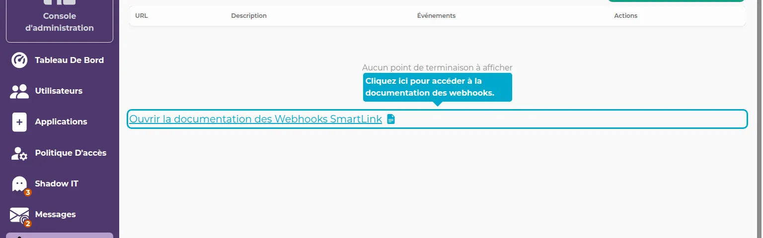 Webhooks-Dokumentationslink