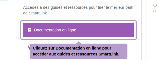 Click on Online Documentation to access SmartLink guides and resources.